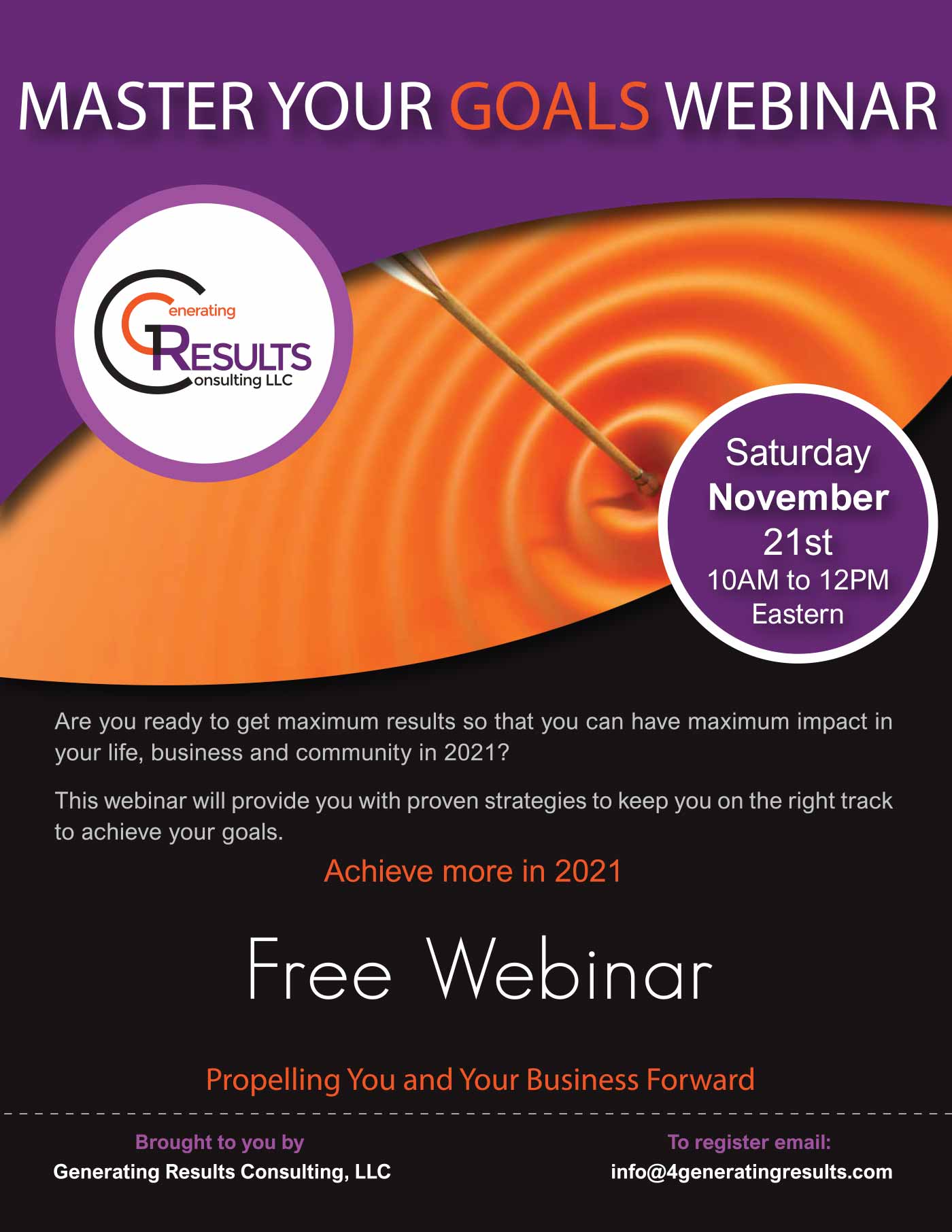 Master Your Goals - Free Webinar